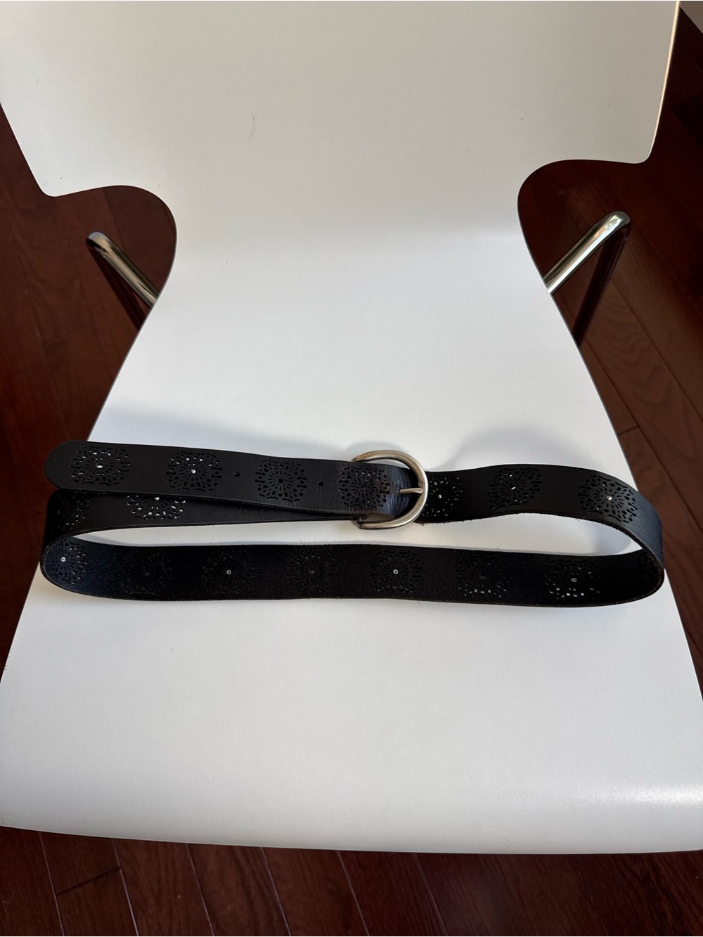 Lucky Brand Black Leather Western Style Belt Women’s Size Medium 42” Length